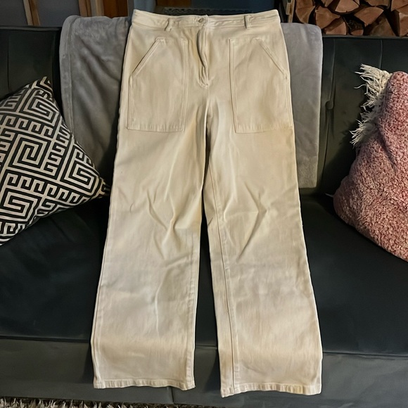 WILFRED FREE~ARITZIA~ High Rise Straight Leg Jeans in “oat” colour Size 10 - Picture 1 of 6